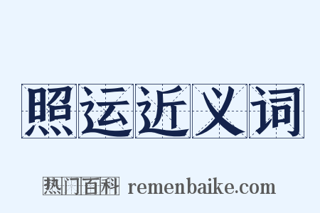 照运近义词是什么意思的图片